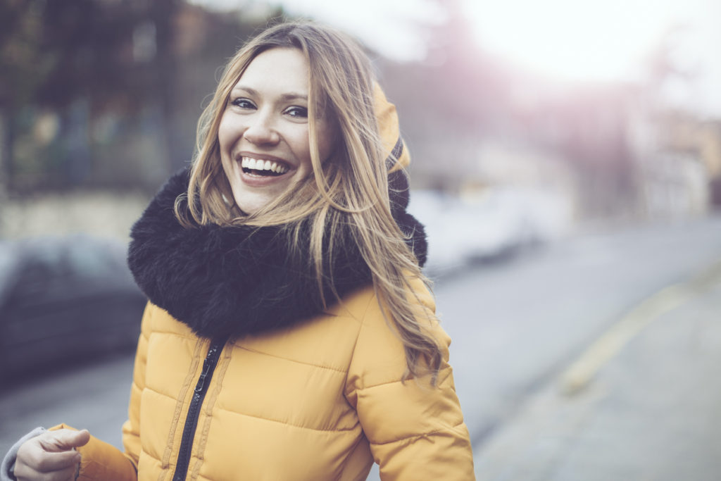 woman winter skincare
